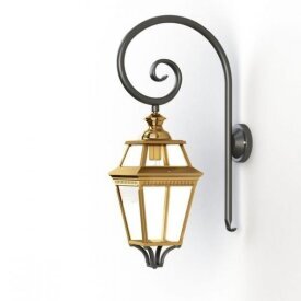 Place des Vosges 03.03. | Messing-Wandleuchte mit Bischofsstab von Roger Pradier